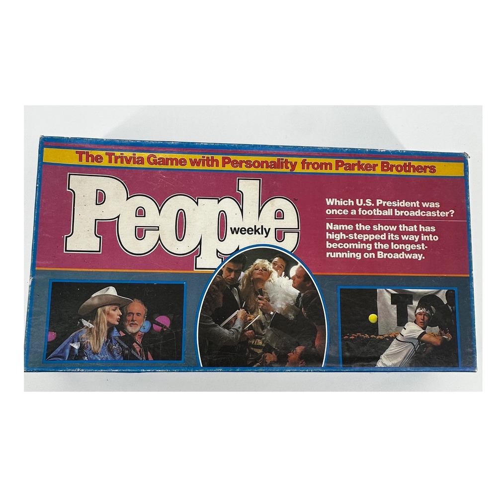 Vintage 1984 People Weekly Trivia Board Game Parker Brothers 80s Pop Culture
